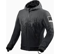 Revit Quantum 2 WB Sudadera con capucha de moto / Chaqueta textil, Negro/Blanco, Talla XXL