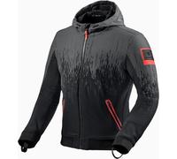 Revit Quantum 2 WB Sudadera con capucha de moto / Chaqueta textil, negro/rojo, Talla M
