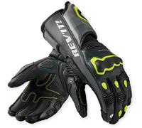Revit Quantum 3 Guantes de moto, negro/gris/neón amarillo, Talla XL