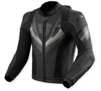 Revit Quantum 3 Pro Chaqueta de cuero para moto perforada, negro-gris, tamaño 50 para Hombres