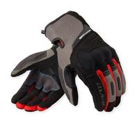 REV'IT! Revit Cavern Guanti da moto, nero/grigio/rosso, S