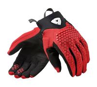 REV'IT! Revit Massif Guanti da Moto, Nero/Rosso, 2XL