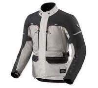 REV'IT! Revit Outback 5 H2O Giacca tessile da motocicletta impermeabile, argento/nero, 2XL