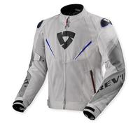 REV'IT! Revit Quantum 3 Air Giacca tessile da moto, argento/blu, 2XL
