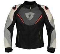 Revit Quantum 3 Air Chaqueta Textil Moto, negro-gris-rojo, tamaño 2XL para Hombres