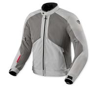 REV'IT! Revit Torque 3 H2O Giacca tessile da motocicletta impermeabile, grigio chiaro/rosso, S
