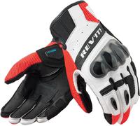 Revit Ritmo Guantes de moto, blanco/rojo/negro, Talla M