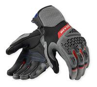 Revit Sand 5 Guantes de moto, negro-gris-rojo, tamaño S para Hombres