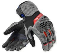 Revit Sand 5 Guantes de moto para mujer, negro/gris/rojo, Talla S