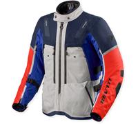 Revit Sand 5 H2O, chaqueta textil impermeable 3XL male Gris/Azul/Naranja