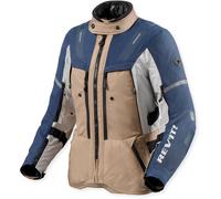 Revit Sand 5 H2O Chaqueta textil impermeable para mujer, azul-beige, tamaño 34