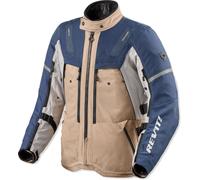 Revit Sand 5 H2O Chaqueta Textil Moto, azul-beige, tamaño 3XL para Hombres