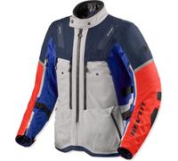 Revit Sand 5 H2O Chaqueta Textil Moto, azul-plata, tamaño L para Hombres