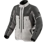 Revit Sand 5 H2O Chaqueta Textil Moto, negro-gris-plata, tamaño L para Hombres