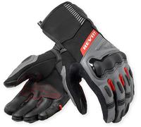 Revit Sand 5 H2O Guantes de moto impermeables, negro-gris-rojo, tamaño 3XL para Hombres