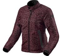 Revit Shade H2O Leopard, chaqueta textil impermeable mujer XL female Rojo Oscuro/Negro
