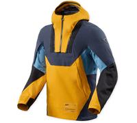 Revit Smock Blackwater 3 H2O Chaqueta cortavientos de motocicleta impermeable, amarillo/azul, Talla S