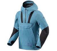 Revit Smock Blackwater 3 H2O Chaqueta cortavientos de motocicleta impermeable, negro-azul, tamaño XL para Hombres