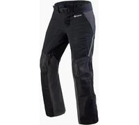 Revit Stratum GTX impermeable pantalones textiles de motocicleta, negro/gris, Talla M larga