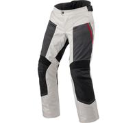 Revit Tornado 4 H2O Pantalones textiles impermeables para motocicletas, negro-plata, tamaño L para Hombres