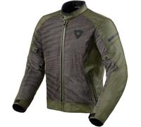 Revit Torque 2 H2O Chaqueta textil para motocicleta, negro/oliva, Talla S