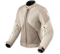 Revit Torque 3 Backprint H2O Chaqueta impermeable para motocicletas, blanco/arena, Talla 38