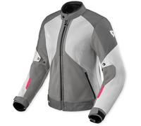 Revit Torque 3 Backprint H2O Chaqueta impermeable para motocicletas, gris/rosa, Talla 44
