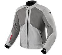 Revit Torque 3 H2O Chaqueta Textil de Motocicleta Impermeable, Gris claro/rojo, Talla L