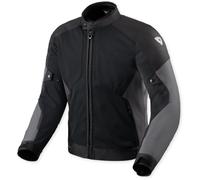 Revit Torque 3 H2O Chaqueta Textil de Motocicleta Impermeable, negro-gris, tamaño S para Hombres