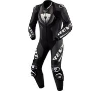 Revit Hyperspeed 3 Traje de cuero de moto de una sola pieza perforado, negro-blanco, tamaño 46 para Hombres