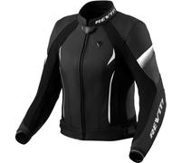 Revit Xena 4 Chaqueta de cuero para moto para mujer, negro-blanco, tamaño 38