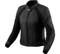 Revit Xena 4 Chaqueta de cuero para moto para mujer, negro-gris, tamaño 46