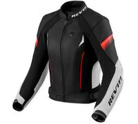 Revit Xena 4, chaqueta de cuero perforada mujer 44 female Negro/Blanco/Rojo Neón