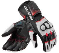 Revit Xena 4 Guantes de moto para mujer, blanco-rojo, tamaño XL