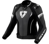 Revit Xena 4 Pro Chaqueta de cuero de moto para mujer, negro-blanco, tamaño 38