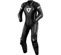 Revit Xena 4 Traje de cuero de motocicleta de una pieza para mujer, negro-blanco, tamaño 42