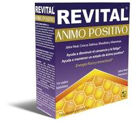 Revital Ánimo Positivo - 14 Viales Bebibles con Jalea Real, Crocus Sativus, Rhodiola, y Vitaminas - Energía física y emocional - Complemento Alimenticio Natural