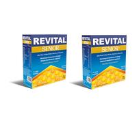 Revital Senior 14 Viales - Pack de 2 Unidades - Ayuda a Mejorar el Rendimiento Cognitivo y a Disminuir el Cansancio y la Fatiga - con Jalea Real, Ginkgo Biloba, Vitaminas y Minerales
