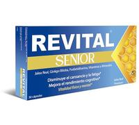 Revital Senior - 30 Cápsulas con Jalea Real, Ginkgo Biloba, Glutatión, Vitaminas A, C, D, Grupo B, Magnesio, Hierro y Zinc - Energía Física y Mental