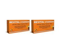 Revital Vitaminado 20 Viales - Pack de 2 Unidades - Contribuye al Funcionamiento Normal del Sistema Inmunitario - Fórmula con 1.000 mg de Jalea Real, Vitaminas y Hierro