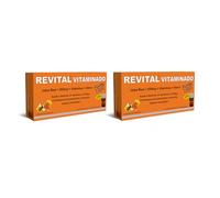 Revital Vitaminado Forte 20 Viales - Pack de 2 Unidades - Fórmula con 1.500 mg de Jalea Real, Vitaminas y Hierro -Ayuda a Disminuir el Cansancio y la Fatiga