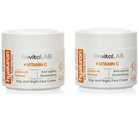RevitaLAB +Vitamin C Crema Facial Antiedad Dia y Noche, 2 x 50 ml