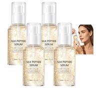 Revitaliza tu piel con Deep Collagen Silk Peptide Serum - Suero reafirmante y reafirmante para alisar - Potente esencia facial antienvejecimiento que hidrata (4 unidades)