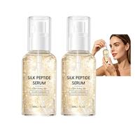 Revitaliza tu piel con Deep Collagen Silk Peptide Serum - Suero reafirmante y reafirmante para alisar - Potente esencia facial antienvejecimiento que hidrata (2 unidades)