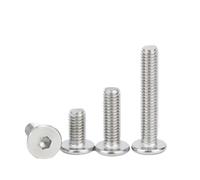 Revive Furniture 10 unids/lote 304 tornillos hexagonales de acero inoxidable CM pernos de cabeza de oblea súper planos ultrafinos M1.6 M2 M2.5 M3 M4 M5 M6 M8(14mm x10pcs,M5)
