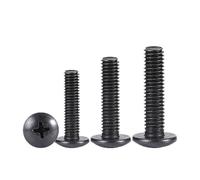 Revive Furniture 10 unids/lote M2 M2.5 M3 M3.5 M4 M5 M6 TM tornillos Phillips Truss tornillo de cabeza de seta tornillos electrónicos de acero al carbono chapados en negro(20mm x10pcs,M3)