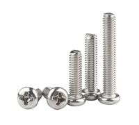 Revive Furniture 10 unids/lote tornillos de cabeza redonda PM empotrados en cruz M3 M3.5 M4 M5 M6 M8 M10 A2-70 tornillo de máquina Phillips de acero inoxidable(35mm x10,M3.5)