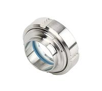 Revive Furniture 1pcs 25mm-108mm vista sanitaria de vidrio de vidrio de acero inoxidable SS304 Visión circular vista vaso(102mm)