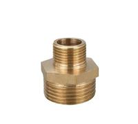 Revive Furniture Accesorio de boquilla hexagonal de latón for tubería de 1/8", 1/4", 3/8", 1/2", 3/4" y 1", rosca macho, adaptador rápido, conector for agua, petróleo y gas.(3l8 to 3l4,50 PCS)