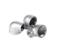 Revive Furniture Codo reductor de 90 grados, conector adaptador y acoplador de tubería, rosca hembra BSP de 1/8", 1/4", 3/8", 1/2", 3/4", 1", acero inoxidable 304(304SS NPT Thread,1I2 TO 1I4_THREAD)